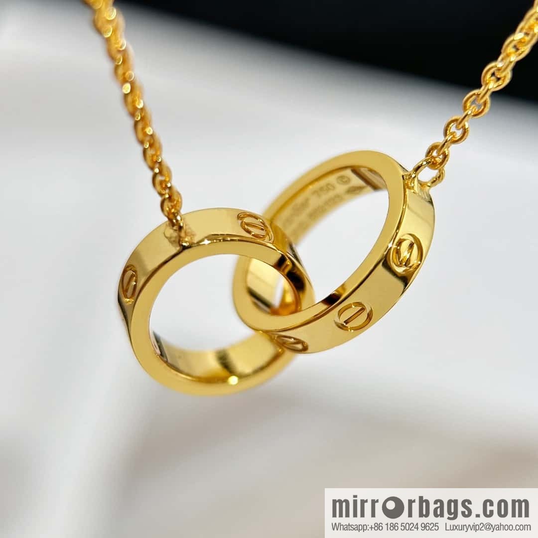 ❗New ❗ ☀ Cartier Cartier LOVE series, glossy double ring necklace ☀