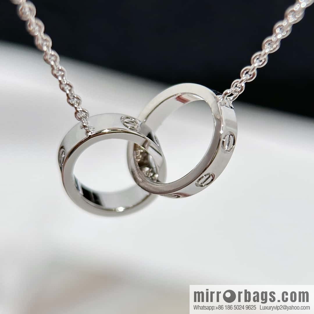 ❗New ❗ ☀ Cartier Cartier LOVE series, glossy double ring necklace ☀