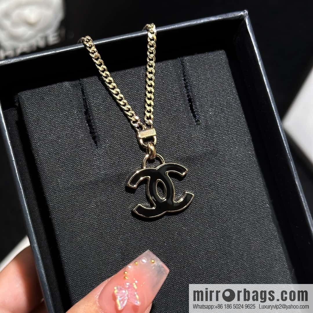 ❗️New ❗️ Chanel necklace ☀️ new ☑️ Chanel double c black drip necklace ☀️