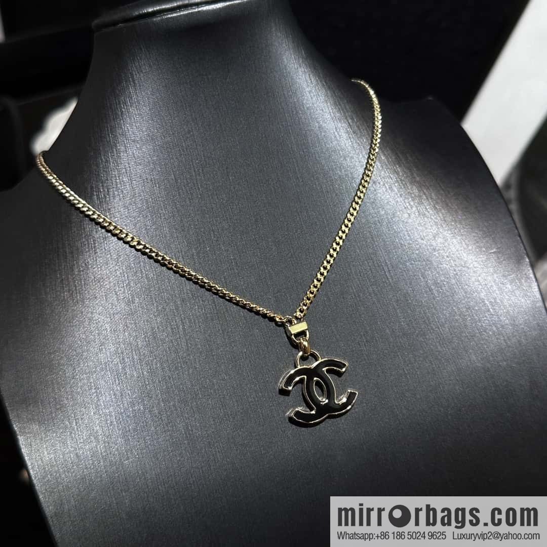 ❗️New ❗️ Chanel necklace ☀️ new ☑️ Chanel double c black drip necklace ☀️
