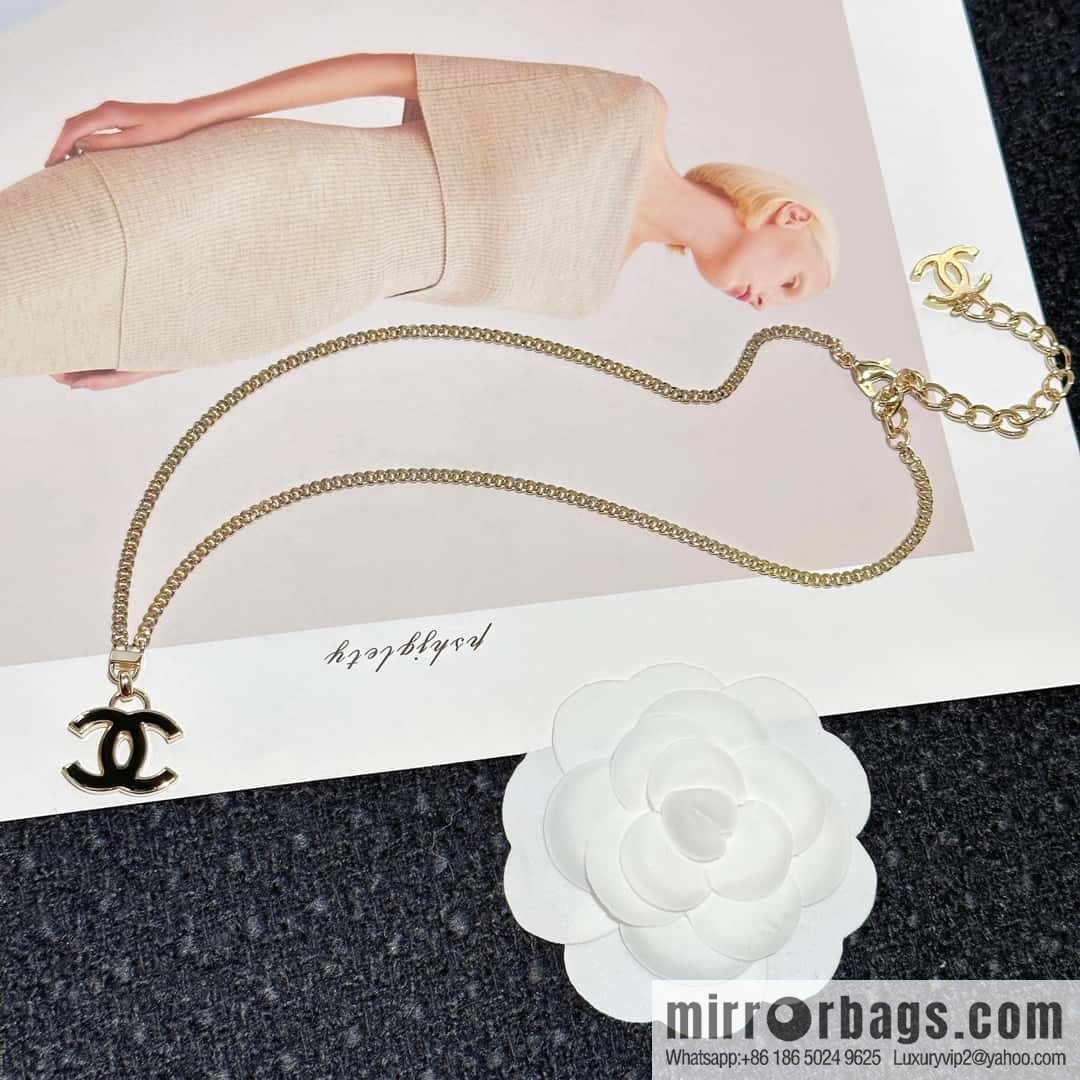 ❗️New ❗️ Chanel necklace ☀️ new ☑️ Chanel double c black drip necklace ☀️