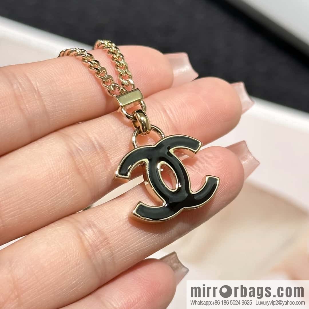 ❗️New ❗️ Chanel necklace ☀️ new ☑️ Chanel double c black drip necklace ☀️