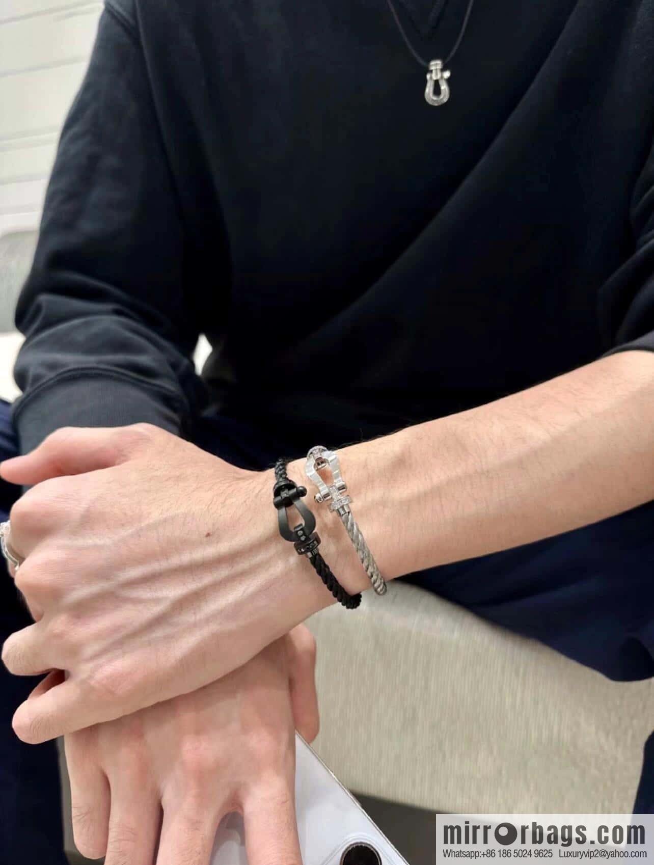 ❗️New ❗️ Frosted, Nylon Rope, Wire Rope ☀️ Fred Frosted Darth Vader Hand Rope Bracelet ☀️
