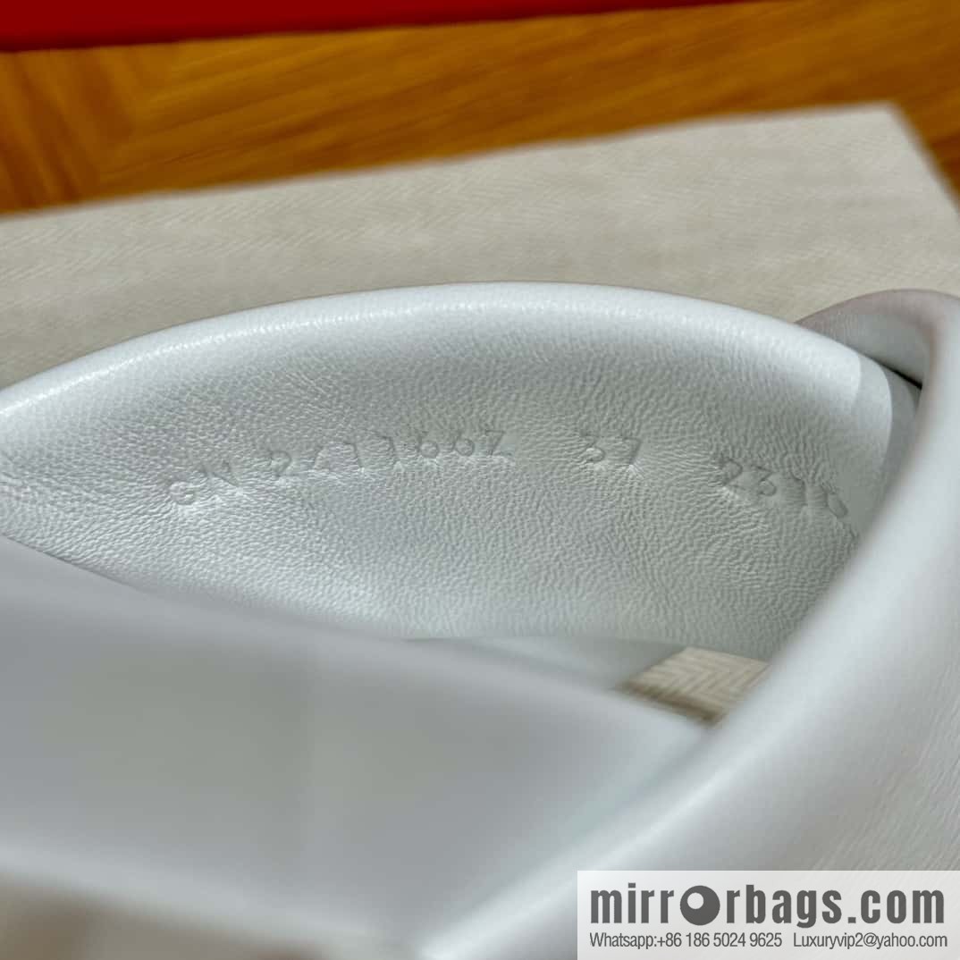Hermès 086/Infra/Sports slippers, lambskin/pure white/01/Blanc
