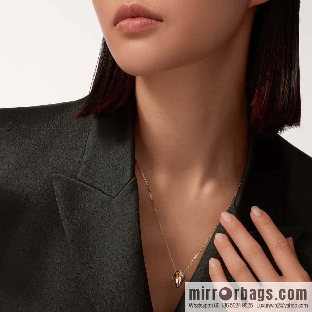 ❗New ❗ new version ☀ original single high version ☀ Cartier Cartier TRINITY pillow-shaped three-color ring necklace, ring ☀
