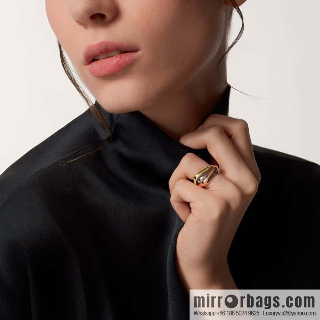 ❗New ❗ new version ☀ original single high version ☀ Cartier Cartier TRINITY pillow-shaped three-color ring necklace, ring ☀