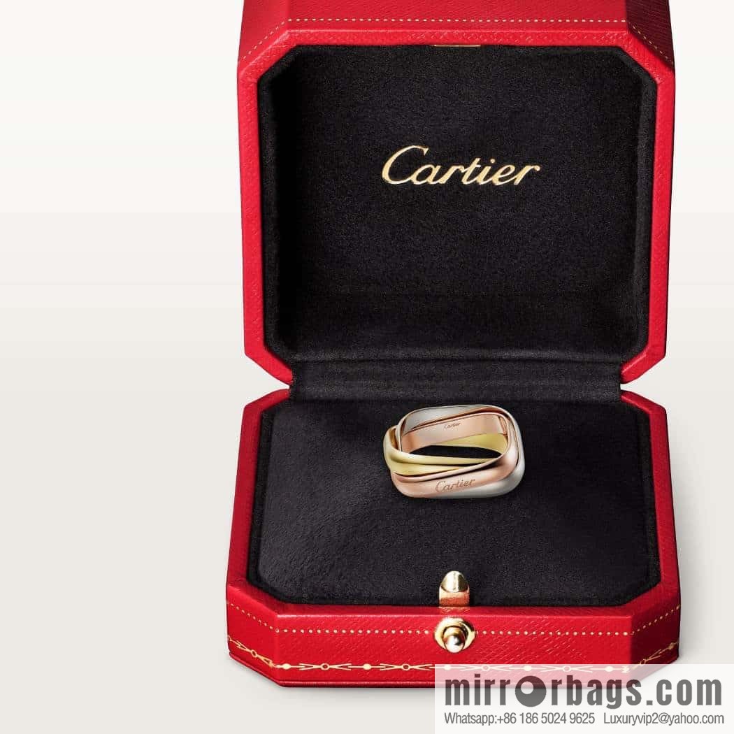 ❗New ❗ new version ☀ original single high version ☀ Cartier Cartier TRINITY pillow-shaped three-color ring necklace, ring ☀
