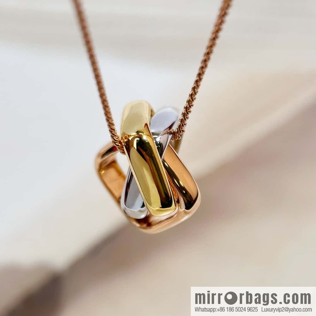 ❗New ❗ new version ☀ original single high version ☀ Cartier Cartier TRINITY pillow-shaped three-color ring necklace, ring ☀