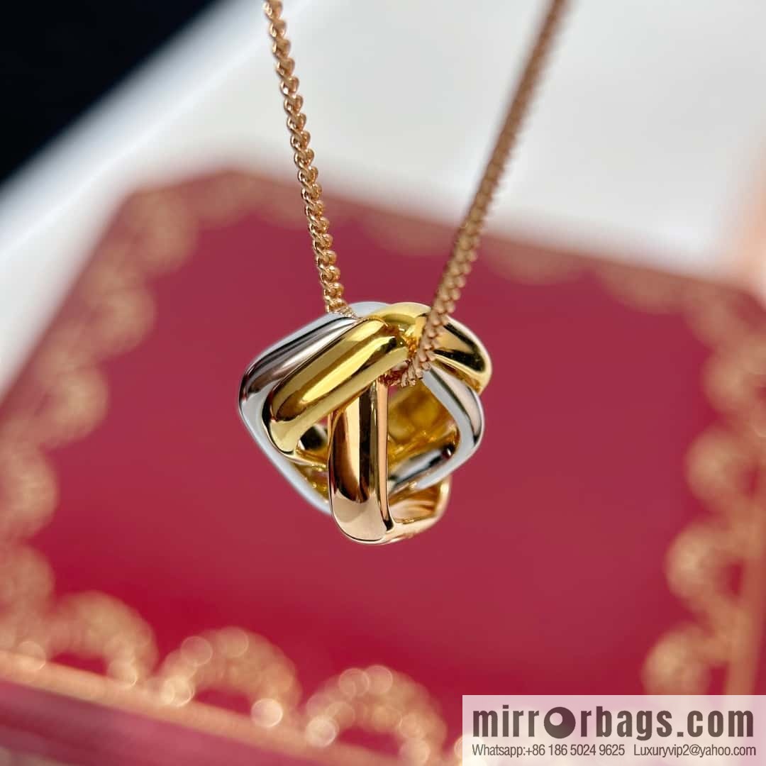 ❗New ❗ new version ☀ original single high version ☀ Cartier Cartier TRINITY pillow-shaped three-color ring necklace, ring ☀