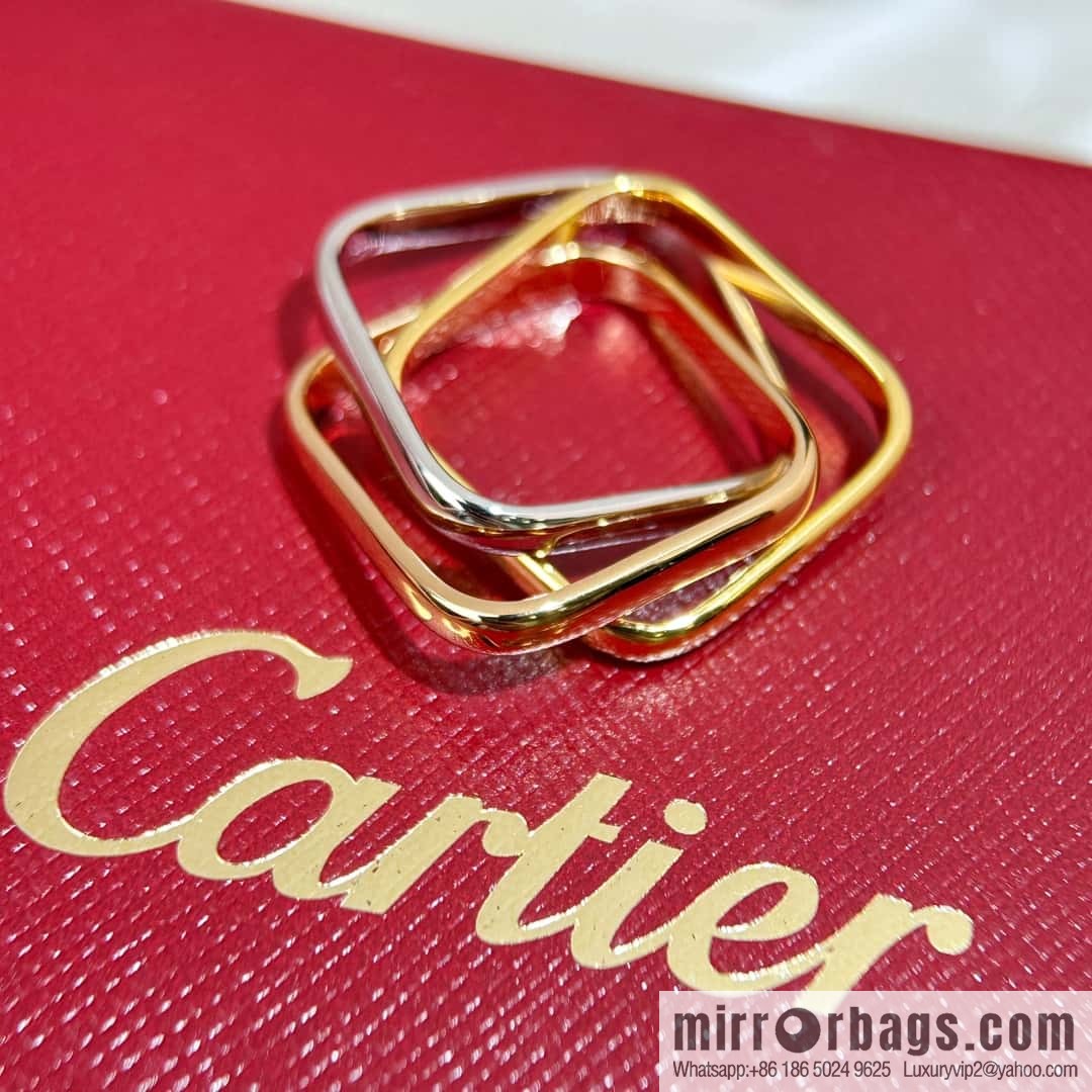 ❗New ❗ new version ☀ original single high version ☀ Cartier Cartier TRINITY pillow-shaped three-color ring necklace, ring ☀