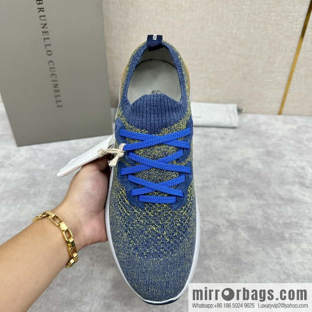 ππBC New Brunello Cucinell * Color Mix Knitted Low Top Sneakers