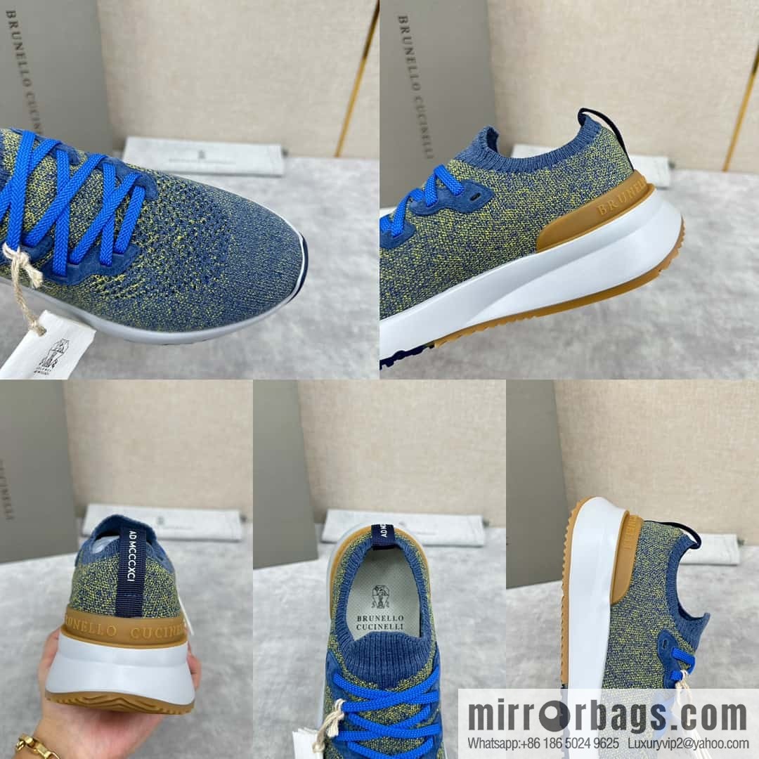 ππBC New Brunello Cucinell * Color Mix Knitted Low Top Sneakers