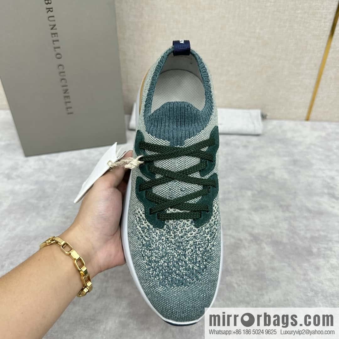 ππBC New Brunello Cucinell * Color Mix Knitted Low Top Sneakers