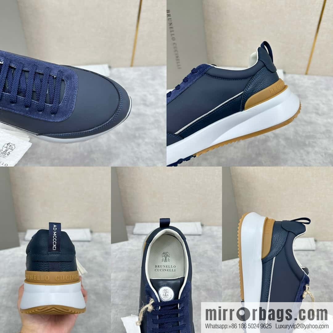 💋💍BC New Brunello Cucinell * Color Mix Knitted Low Top Sneakers