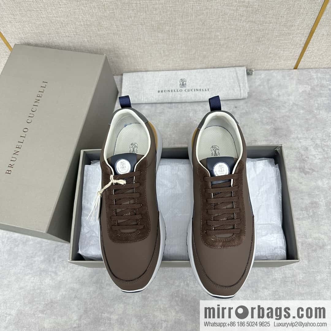 💋💍BC New Brunello Cucinell * Color Mix Knitted Low Top Sneakers