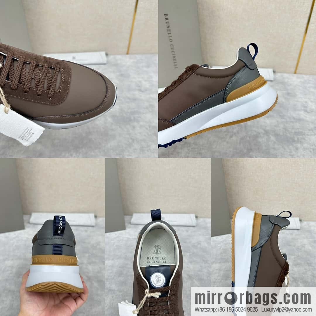 💋💍BC New Brunello Cucinell * Color Mix Knitted Low Top Sneakers