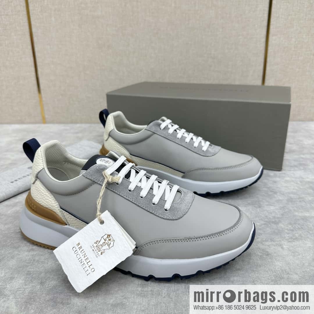 💋💍BC New Brunello Cucinell * Color Mix Knitted Low Top Sneakers
