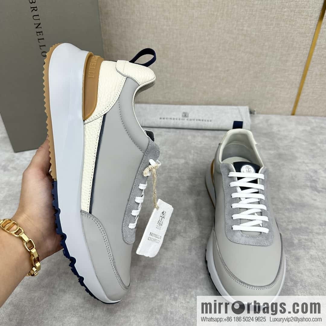 💋💍BC New Brunello Cucinell * Color Mix Knitted Low Top Sneakers