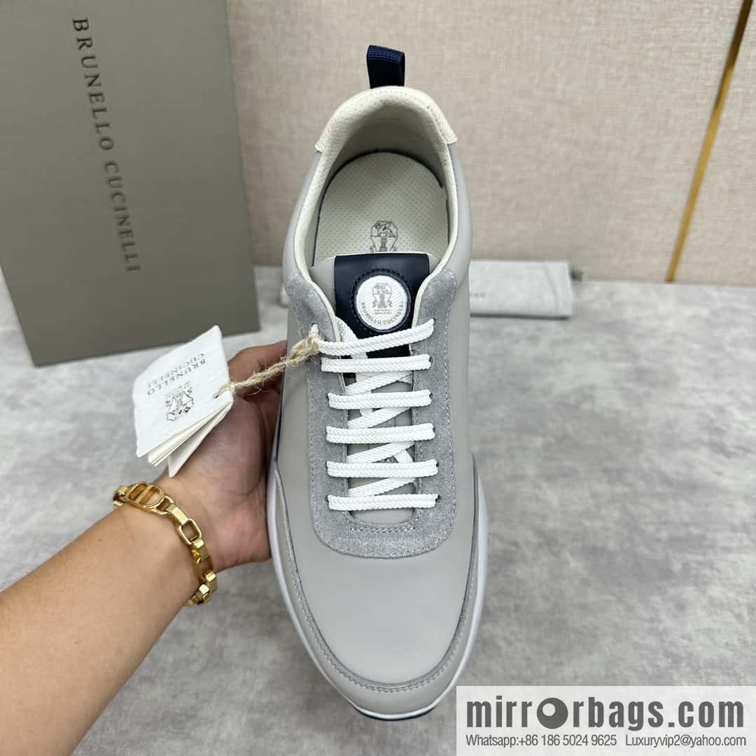 💋💍BC New Brunello Cucinell * Color Mix Knitted Low Top Sneakers