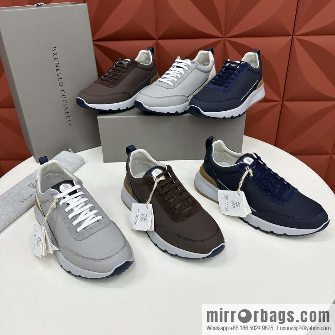 💋💍BC New Brunello Cucinell * Color Mix Knitted Low Top Sneakers