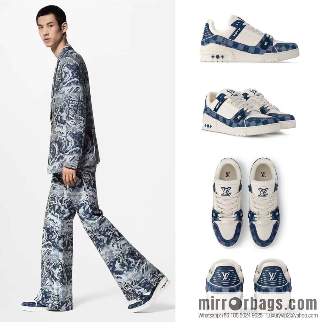 💋💍L new product TRAINER sports shoes series LV TRAINER sports shoes 1AC2AP