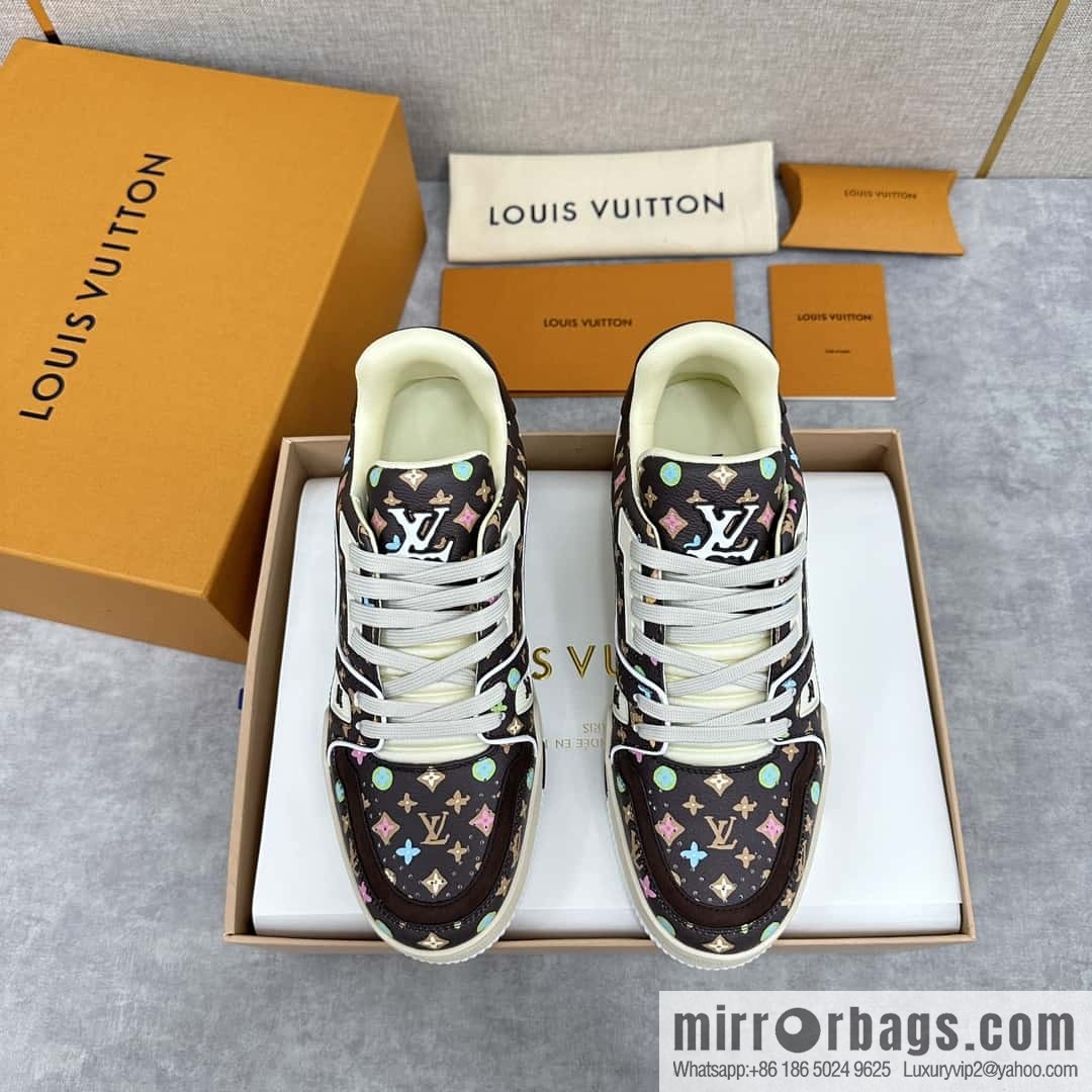 💋💍L new TRAINER sports shoes series 1ACXAZ LV TRAINER sports shoes