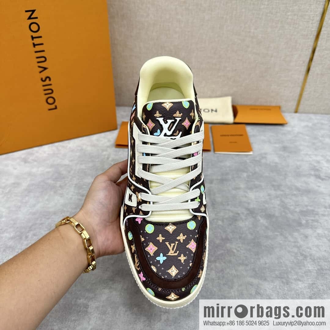 💋💍L new TRAINER sports shoes series 1ACXAZ LV TRAINER sports shoes