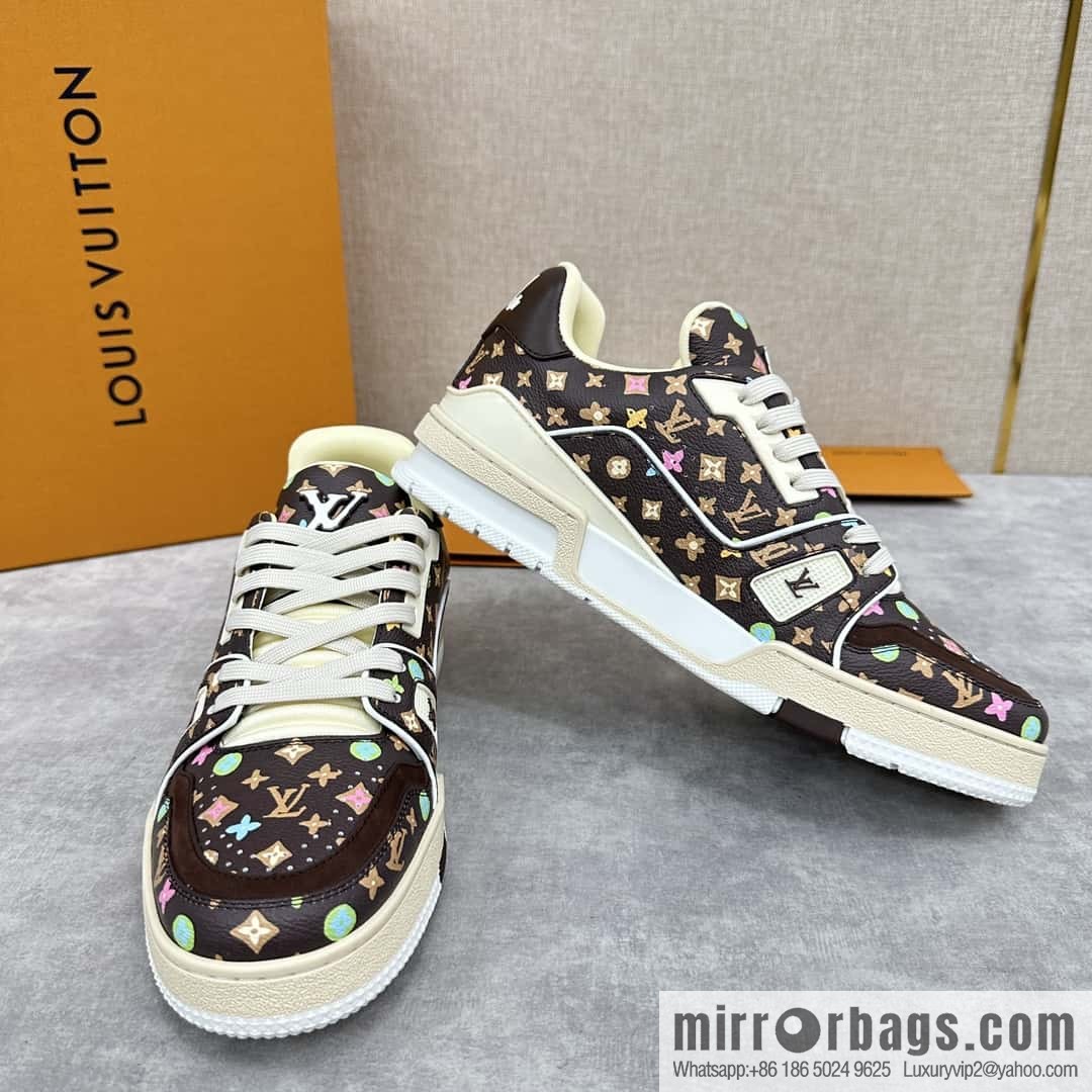 💋💍L new TRAINER sports shoes series 1ACXAZ LV TRAINER sports shoes