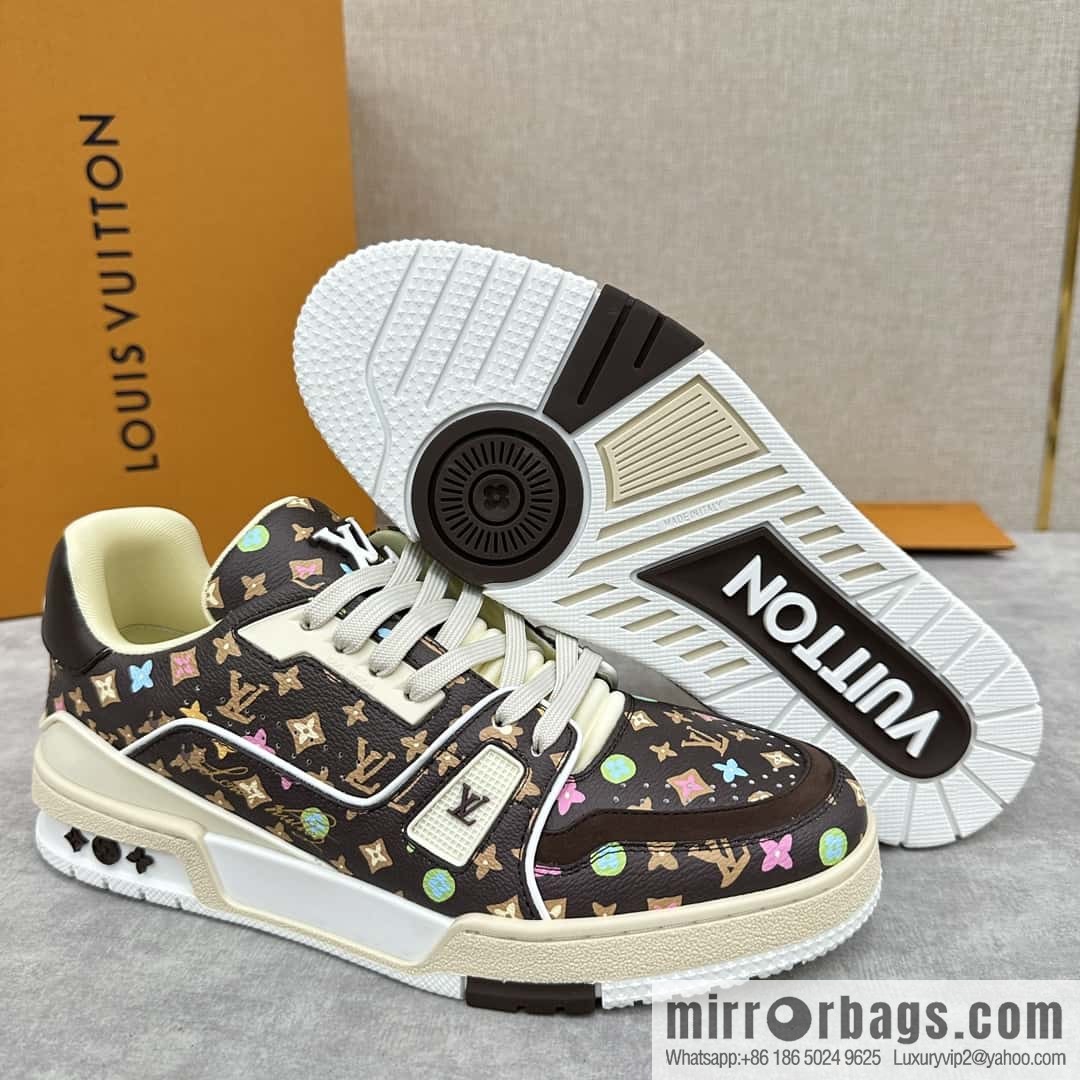💋💍L new TRAINER sports shoes series 1ACXAZ LV TRAINER sports shoes