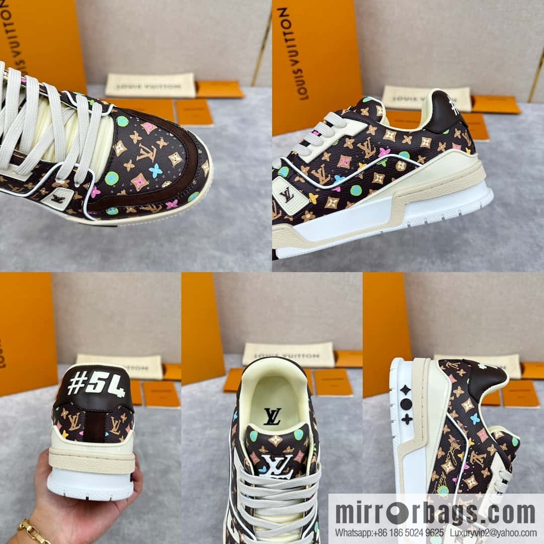 💋💍L new TRAINER sports shoes series 1ACXAZ LV TRAINER sports shoes