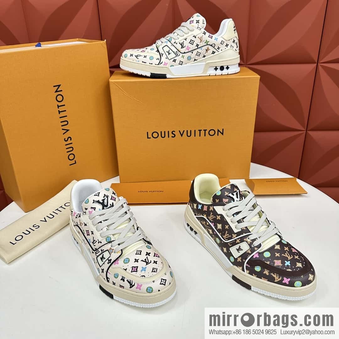 💋💍L new TRAINER sports shoes series 1ACXAZ LV TRAINER sports shoes