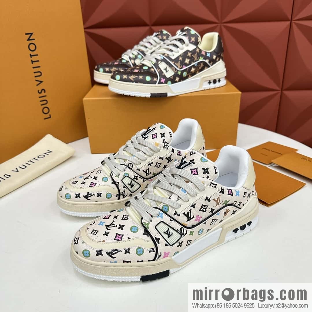 💋💍L new TRAINER sports shoes series 1ACXAZ LV TRAINER sports shoes