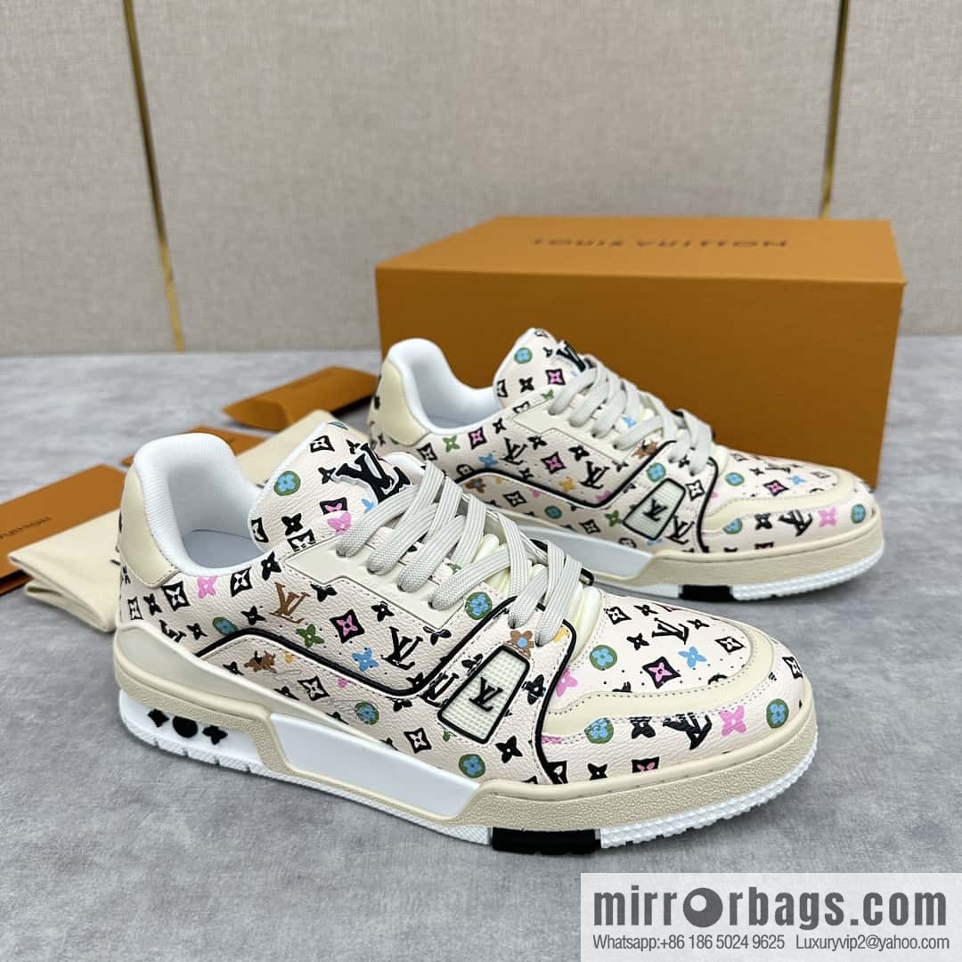💋💍L new TRAINER sports shoes series 1ACXBE LV TRAINER sports shoes