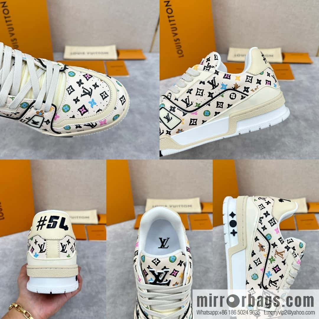 💋💍L new TRAINER sports shoes series 1ACXBE LV TRAINER sports shoes