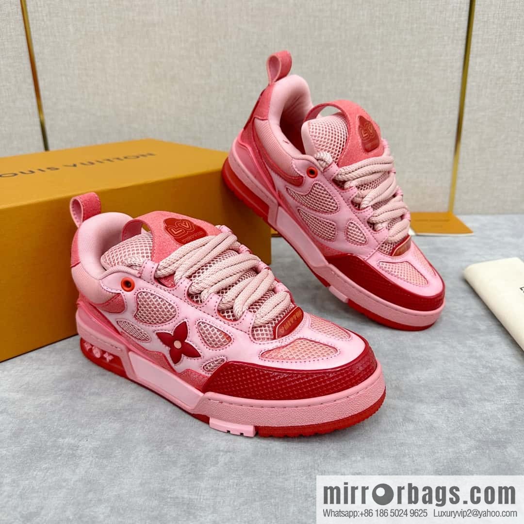 💋💍L home new products L * V SKATE washing gradual change sports shoes series 1ACQML new LV SKATE sports shoes of the season