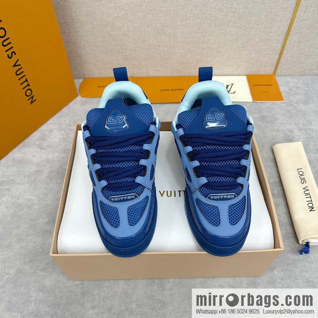 💋💍L home new products L * V SKATE washing gradual change sports shoes series 1ACQML new LV SKATE sports shoes of the season