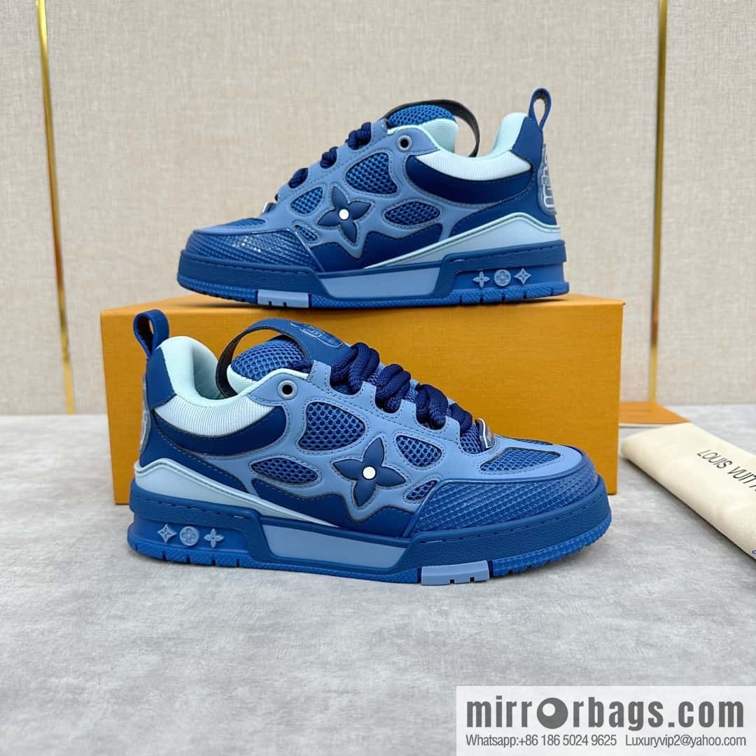 💋💍L home new products L * V SKATE washing gradual change sports shoes series 1ACQML new LV SKATE sports shoes of the season
