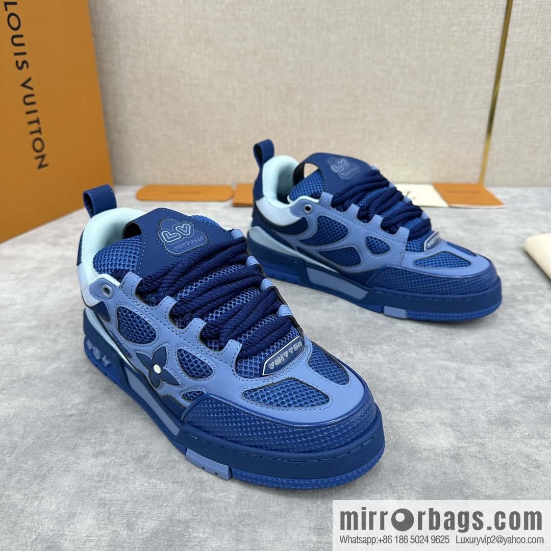 💋💍L home new products L * V SKATE washing gradual change sports shoes series 1ACQML new LV SKATE sports shoes of the season