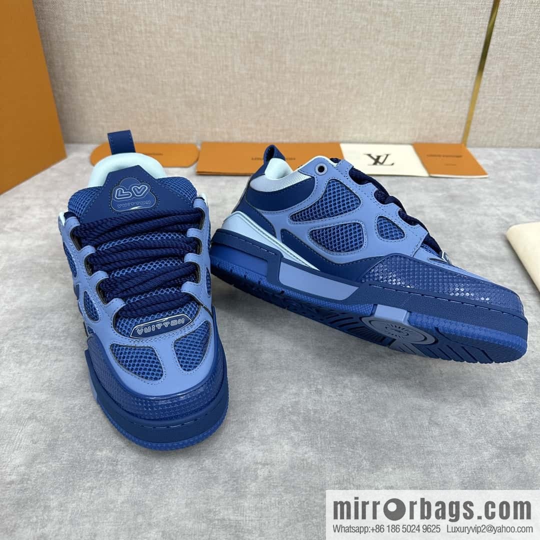💋💍L home new products L * V SKATE washing gradual change sports shoes series 1ACQML new LV SKATE sports shoes of the season