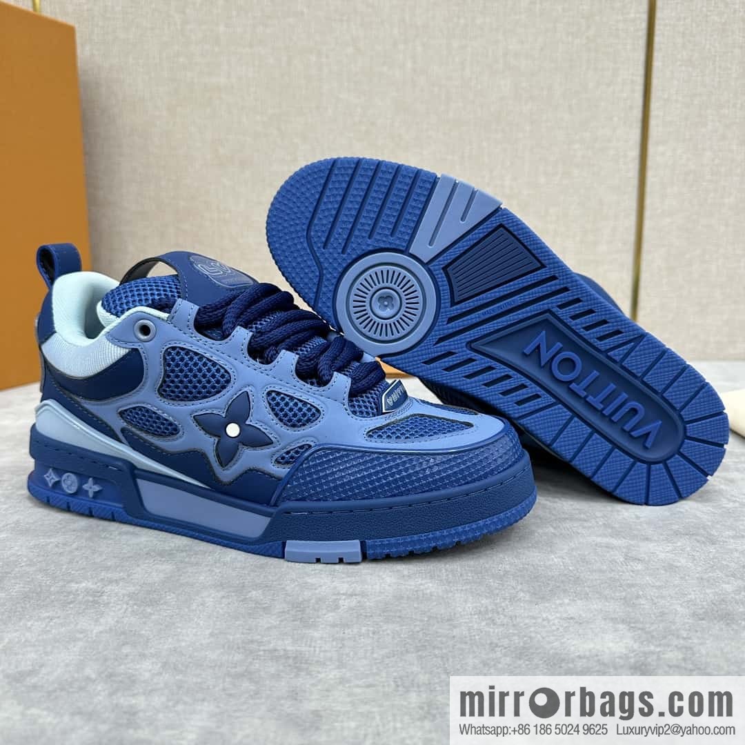 💋💍L home new products L * V SKATE washing gradual change sports shoes series 1ACQML new LV SKATE sports shoes of the season
