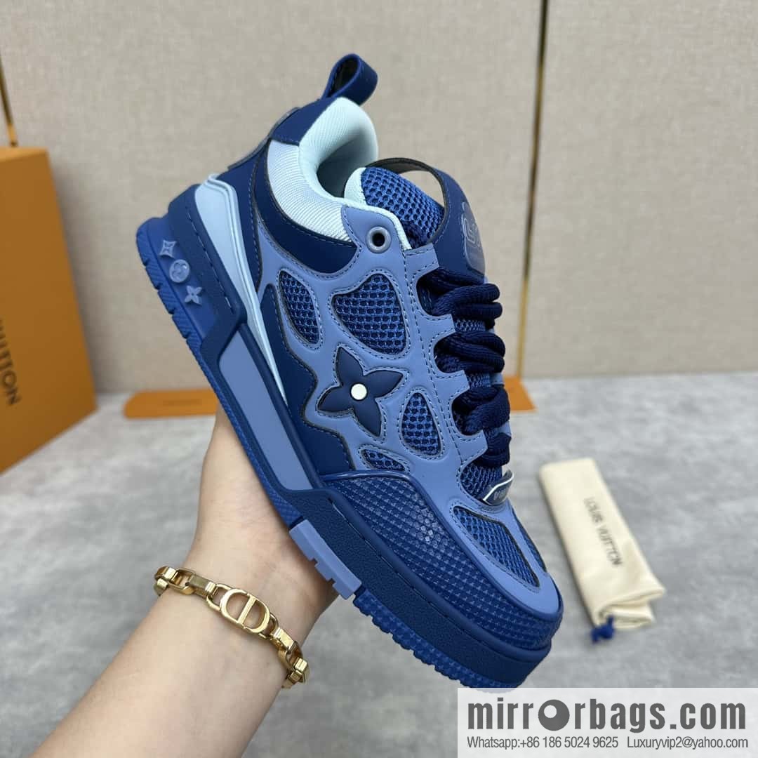 💋💍L home new products L * V SKATE washing gradual change sports shoes series 1ACQML new LV SKATE sports shoes of the season