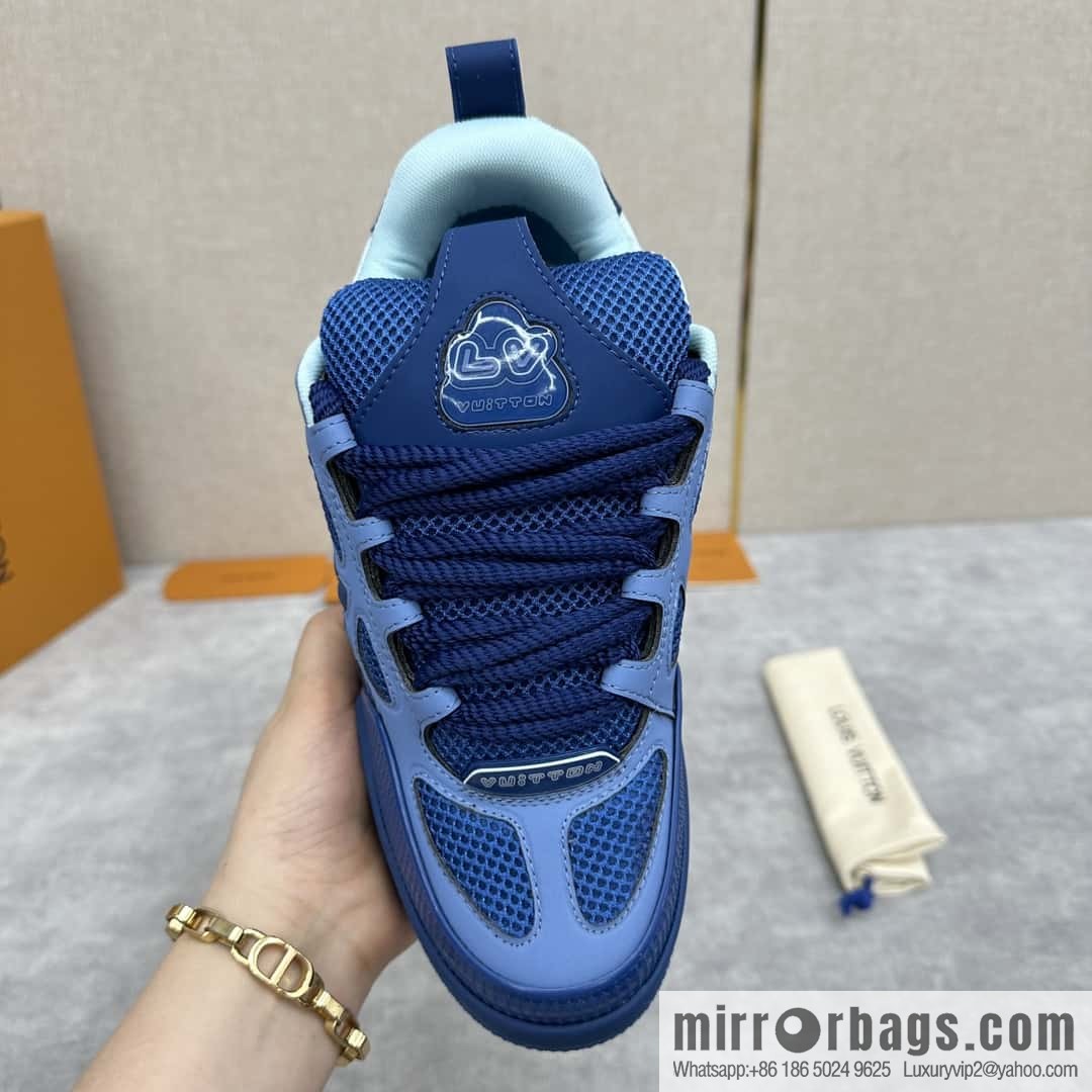 💋💍L home new products L * V SKATE washing gradual change sports shoes series 1ACQML new LV SKATE sports shoes of the season