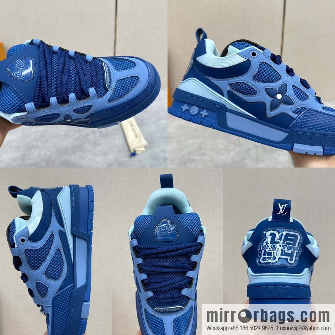 💋💍L home new products L * V SKATE washing gradual change sports shoes series 1ACQML new LV SKATE sports shoes of the season