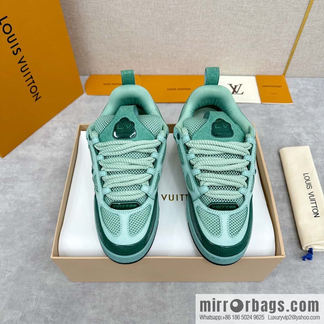💋💍L home new products L * V SKATE washing gradual change sports shoes series 1ACQML new LV SKATE sports shoes of the season