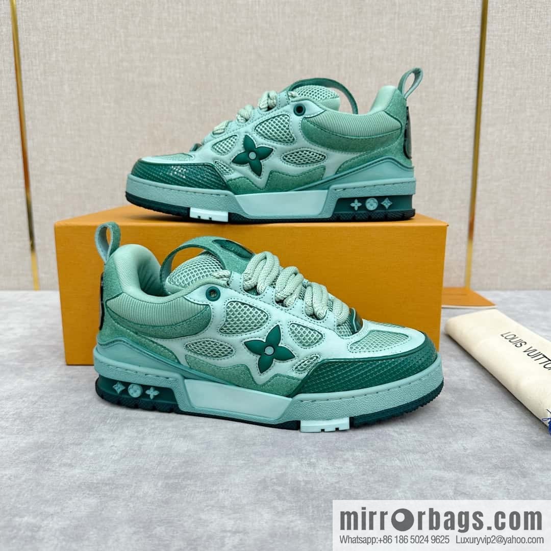 💋💍L home new products L * V SKATE washing gradual change sports shoes series 1ACQML new LV SKATE sports shoes of the season