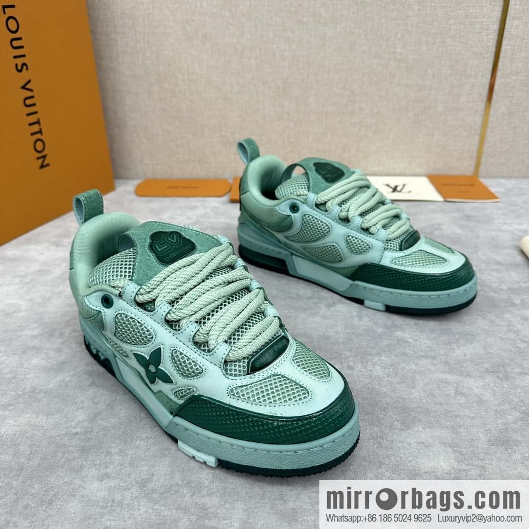 💋💍L home new products L * V SKATE washing gradual change sports shoes series 1ACQML new LV SKATE sports shoes of the season