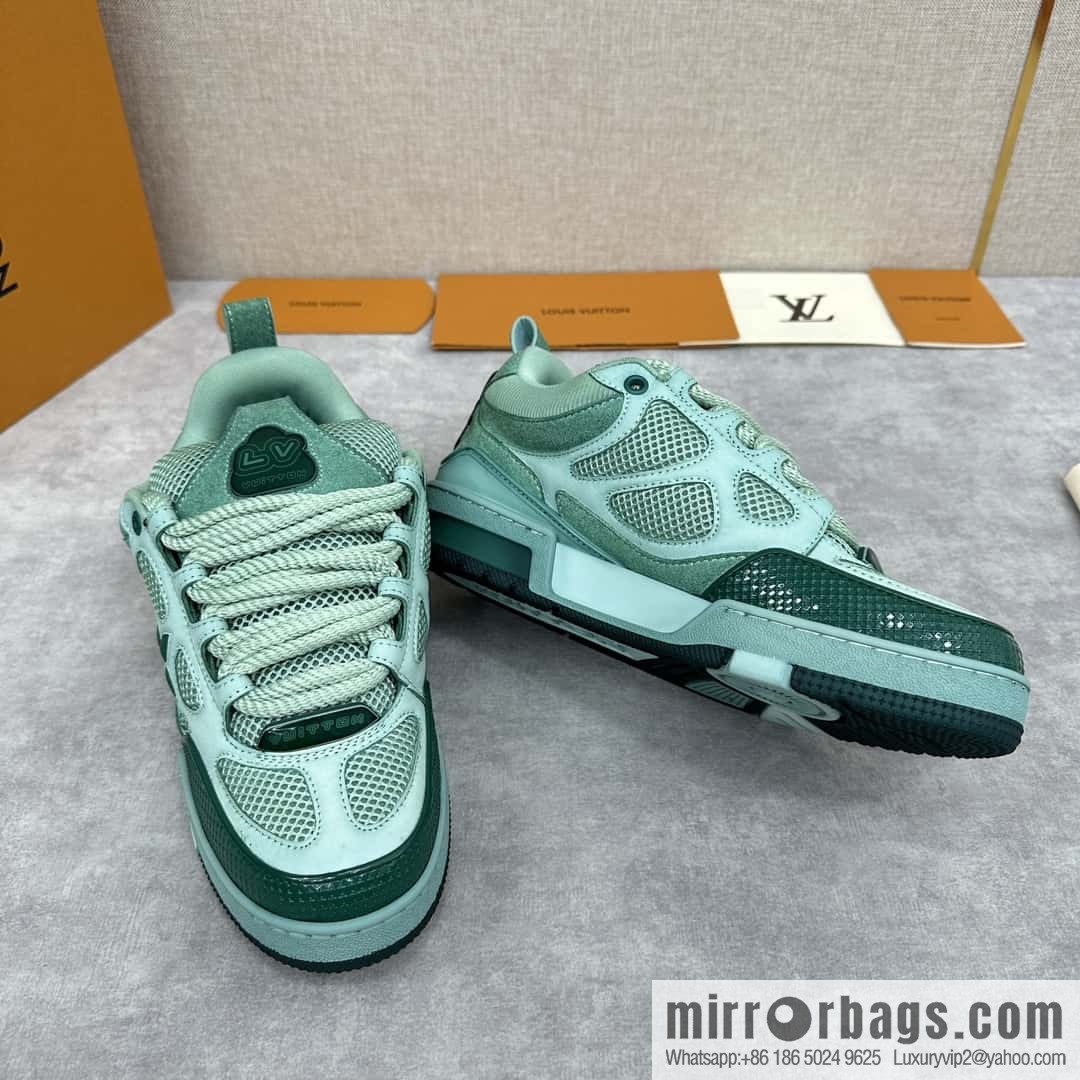 💋💍L home new products L * V SKATE washing gradual change sports shoes series 1ACQML new LV SKATE sports shoes of the season