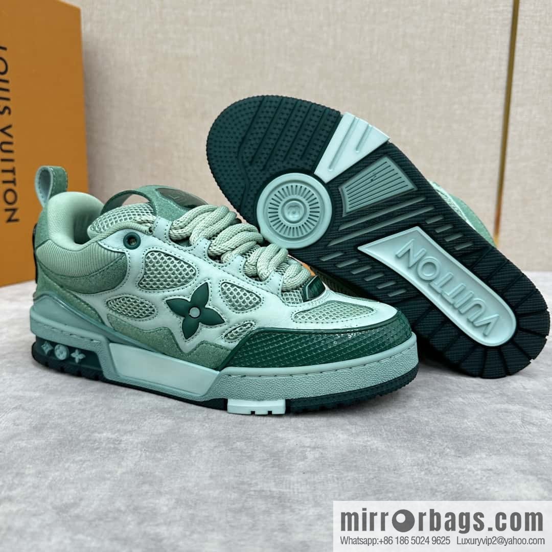💋💍L home new products L * V SKATE washing gradual change sports shoes series 1ACQML new LV SKATE sports shoes of the season