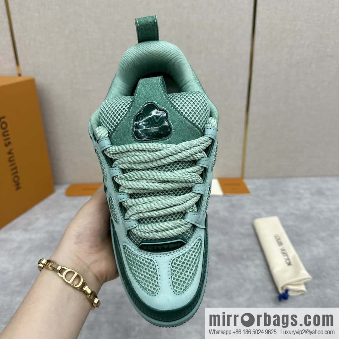 💋💍L home new products L * V SKATE washing gradual change sports shoes series 1ACQML new LV SKATE sports shoes of the season