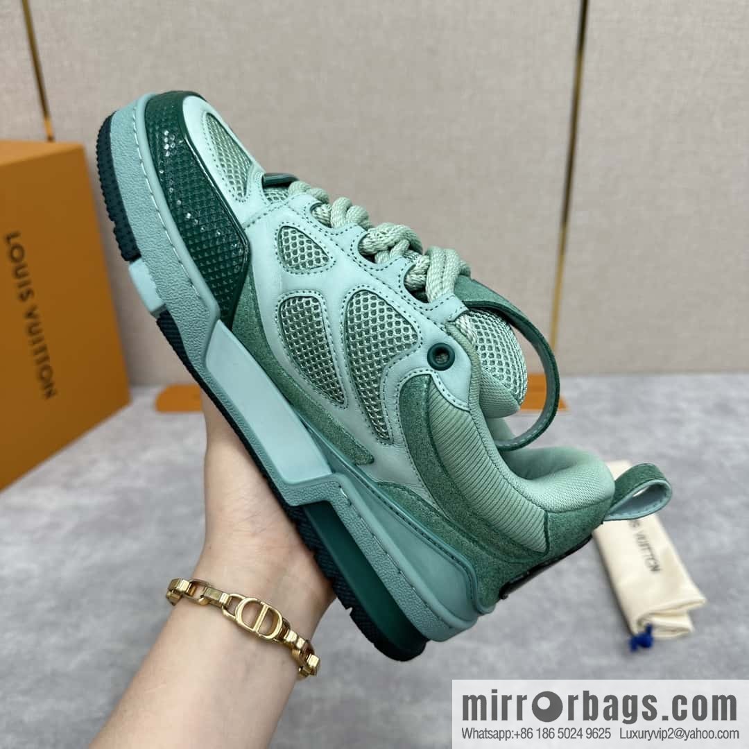 💋💍L home new products L * V SKATE washing gradual change sports shoes series 1ACQML new LV SKATE sports shoes of the season